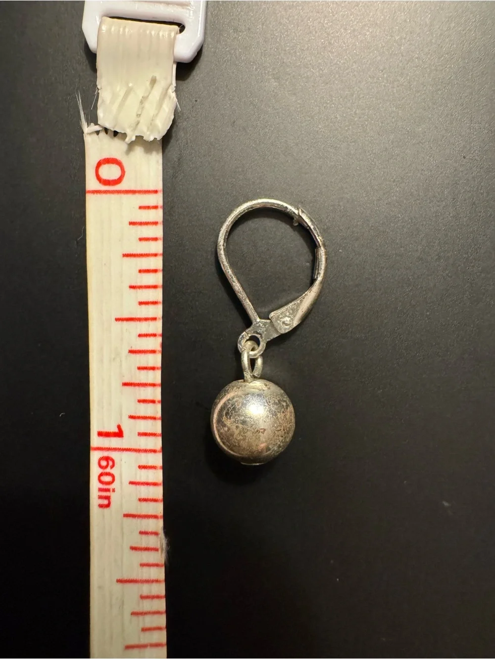 Silver Tone Ball Drop Leverback Earrings Classic Minimalist Everyday